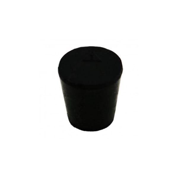 United Scientific Laboratory Grade Rubber Stopper, Black SBR Rubber, Size No 3, 24 x 18 x 25mm, 33 per Package, 33PK 259150-3 - main